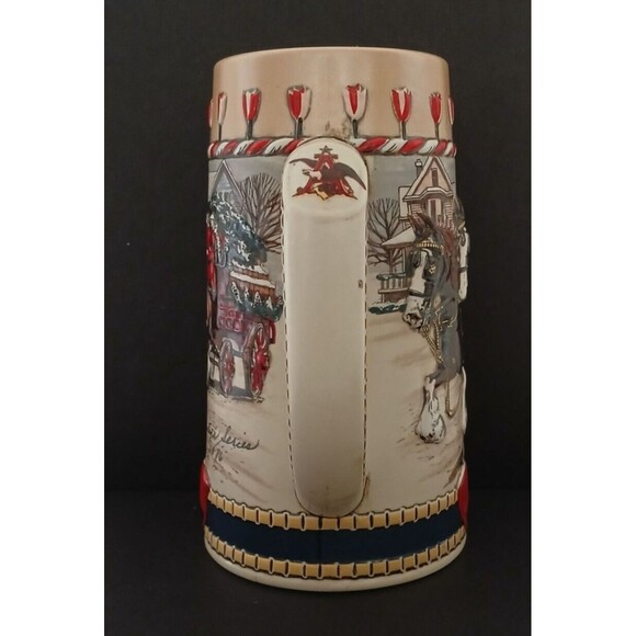 Budweiser Handcrafted 1986 Ceramarte B Series Textured Horse Carriage Mug Heavy - Picture 7 of 14